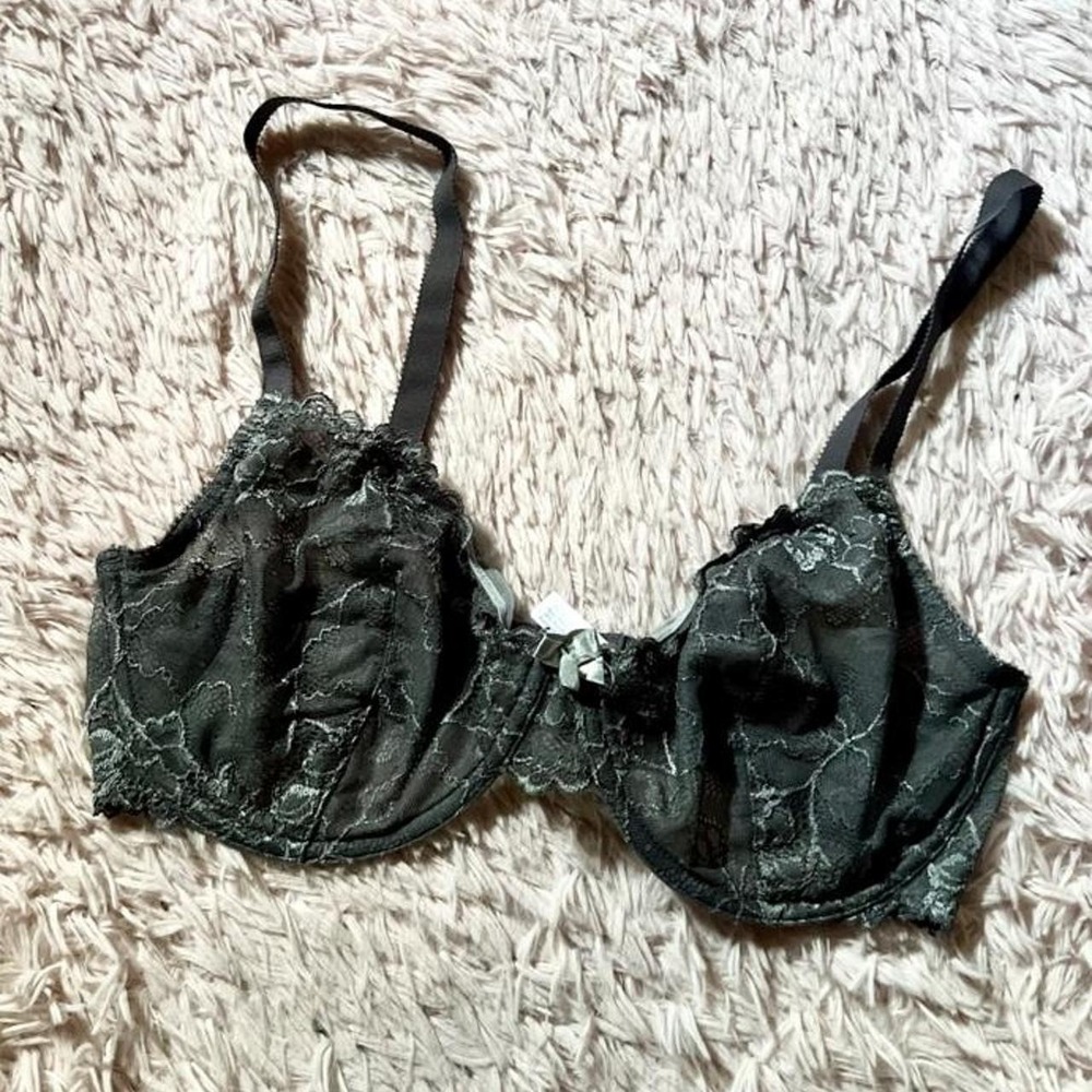 Romantic‎ Sexy Feminine Coquette Twee Whimsygoth Lace Balconette Bra Womens 38D